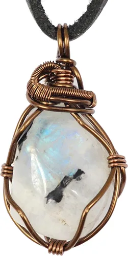 Vista 8 de Designs by Nature Gems Collar de cristal de piedra natal para hombre - Bronce antiguo