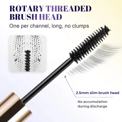 Vista 2 de 2 máscaras de pestañas rizadas, impermeables, de secado rápido, ultrafina de secado rápido, pestañas rizadoras 3D mejoradas, varita de hierro, a