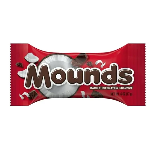 Vista 3 de Yummy Chew Almond Joy and Mounds Surtido - Barras de caramelo de coco, almendras, chocolate negro y chocolate con leche, 80 barras de caramelo