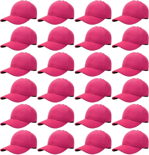 Vista 9 de Falari - 24/144 unidades de gorra de béisbol unisex, lisa y de tamaño ajustable, venta al por mayor