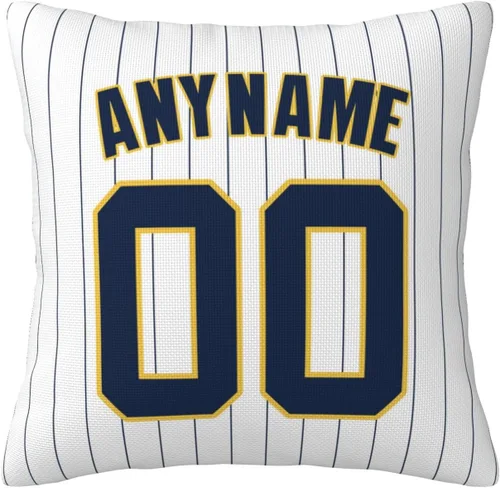 Vista 32 de Funda de almohada personalizada: Funda de almohada personalizada con cualquier nombre y número, regalo personalizado para fanáticos