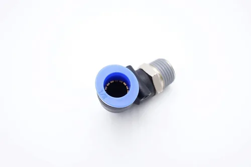 Vista 7 de Accesorio de Conexión por Empuje 1/2" Tubo OD x 1/2" Rosca Macho NPT, Codo Neumático Macho para Línea de Aire y Agua de 90 Grados con Giratorio