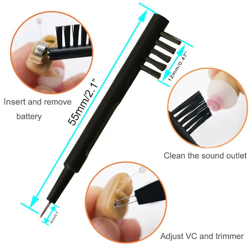 Vista 6 de Smokey Hearing Aid Tulip Domes Puntas para los oídos ReSound Sure Fit Style RIC RITE y Open Fit BTE Amplificador auditivo con herramientas
