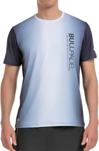 Bullpadel T-Shirt MUROS | Camiseta tecnológica de alto rendimiento para hombre | Diseño de sublimación degradado con impresiones reflectantes Azul