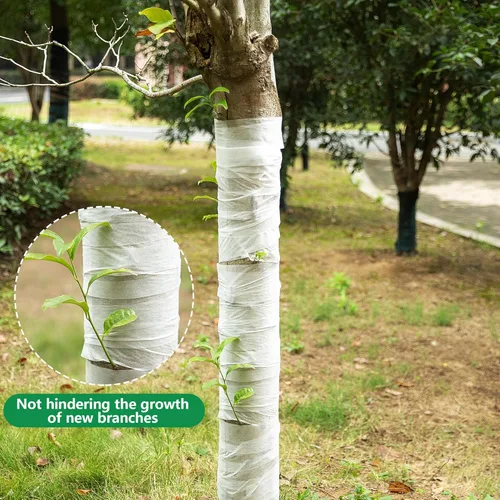 Vista 7 de Envolturas protectoras de árboles de 115 pies, vendaje anticongelante a prueba de invierno, envoltura de plantas reutilizables para proteger