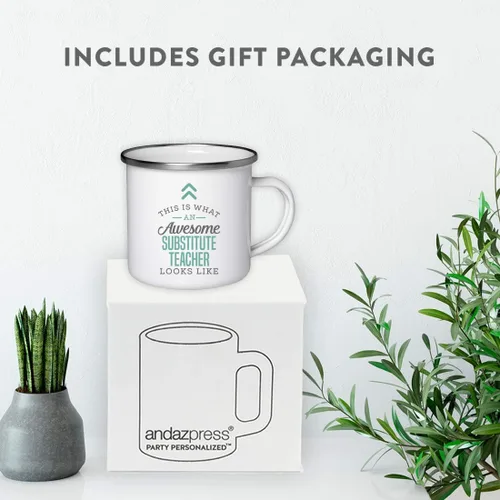 Vista 197 de Andaz Press 11oz. Stainless Steel Campfire Coffee Mug Gift, This is What an Awesome Mentor Looks Like, 1-Pack, Birthday Gift Ideas Coworker Him Her