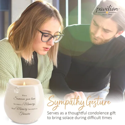 Vista 6 de Pavilion - When Someone You Love Becomes a Memory That Memory Becomes a Treasure - Vela de cerámica rellena de soja de 8 onzas