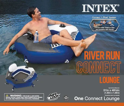 Vista 6 de Intex 58854EP River Run Connect Lounge - Tubo de agua flotante inflable (paquete de 7)