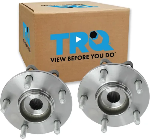 Vista 144 de TRQ Juego de 2 rodamientos de rueda delantera y conjunto de cubo compatible con Tesla 3 2020 Y 2018-2019