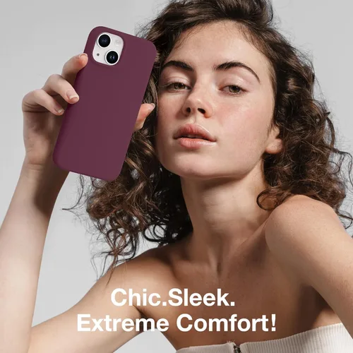 Vista 1654 de GONEZ Funda magnética para iPhone 14, compatible con Magsafe, con protector de pantalla + protector de cámara, forro de microfibra antiarañazos