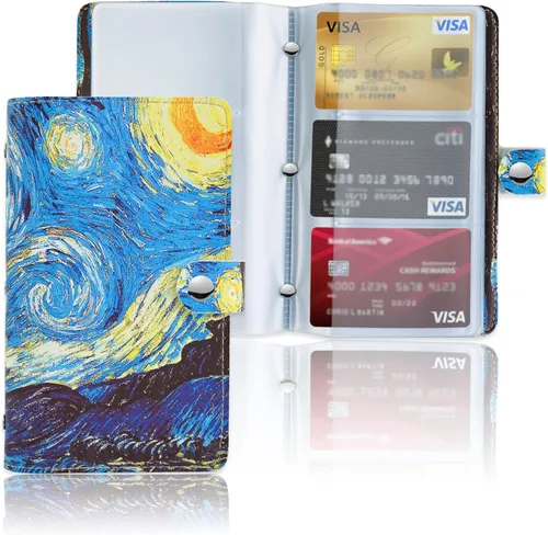 Vista 29 de lizimandu Libro Tarjetero para Tarjetas de Visita, Estuche Libro de Tarjetas de Visita de Cuero PU, Carpeta Organizadora para Tarjetas