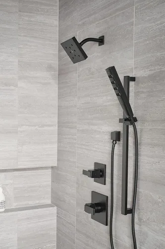 Vista 2 de Delta Faucet Ara - Kit de moldura desviadora de mango de ducha de 3 ajustes, kit de moldura de válvula desviadora cromada, desviador de ducha de 3