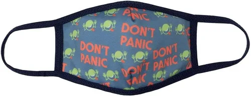 Out of Print The Hitchhiker Guide to The Galaxy - Máscara de tela, reutilizable, tamaño pequeño