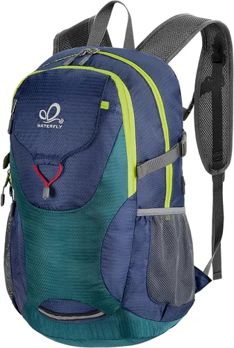 WATERFLY Mochila de senderismo ligera y plegable, paquete de día de 30L