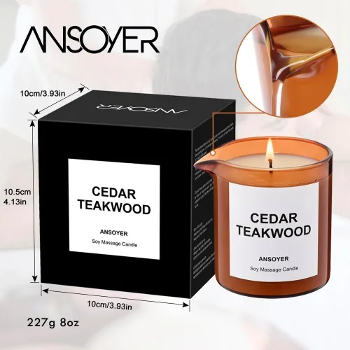 Vista 3 de Vela de aceite de masaje, aceite de masaje para terapia de masaje, loción de masaje y vela de aceite corporal, 8 onzas, regalo increíble