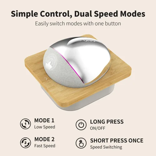 Vista 10 de Breo Portable Mini Scalp Massager – IPX7 Waterproof Rechargeable Head Massager for Scalp Relax, Stress Relief Tool with Bamboo Wood Charging Base