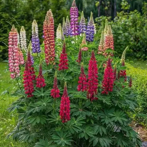 ZEshops 100 semillas de flores de altramuz, coloridas flores perennes para bordes y jardines polinizadores, sin OMG y fáciles de cultivar