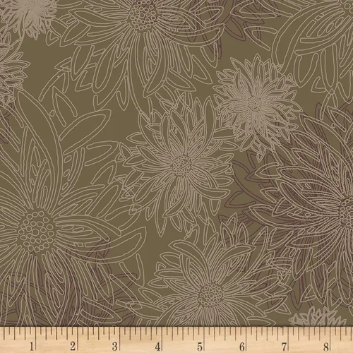 Vista 5 de Art Gallery Fabrics Galería de Arte Elementos Florales Tela Haze Azul Aqua