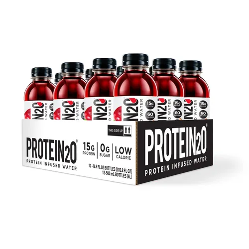 Vista 4 de Protein2o Paquete variado de agua infundida con aislamiento de proteína de suero (botellas de 16.9 onzas)