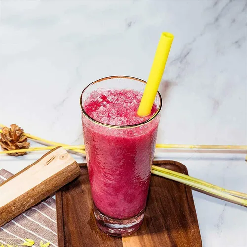 Vista 7 de Pajitas de silicona reutilizables – Juego de 5 – Sin BPA – Cepillo de limpieza gratis incluido – Pajitas de grasa extra anchas de 10 pulgadas