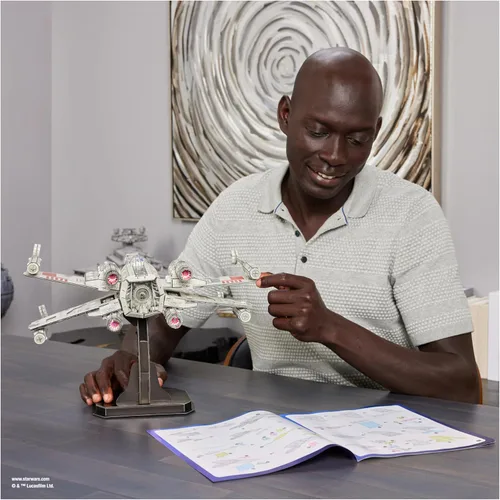 Vista 7 de 4D Build, Star Wars T-65 X-Wing Starfighter - Kit de modelo 3D, coleccionable de Star Wars y decoración de escritorio, rompecabezas para adultos