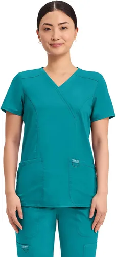 Vista 10 de Cherokee WW Revolution - Camisa de enfermería con 2 bolsillos para mujer Oliva