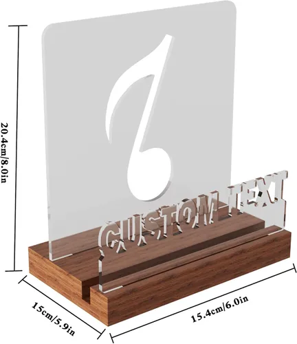 Vista 6 de YuanDian Soporte personalizado para discos de vinilo, soporte para discos de vinilo, soporte de acrílico de madera para almacenamiento de discos