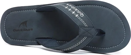 Vista 3 de Quickshark Sandalias de cuero para hombre, con soporte de arco, para playa