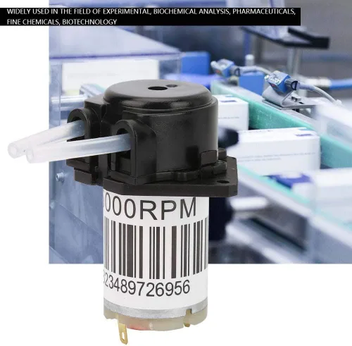 Vista 7 de Bomba peristáltica miniatura DC6V Bomba dosificadora de líquidos autocebado silencioso para uso analítico de laboratorio con identificación de tubo