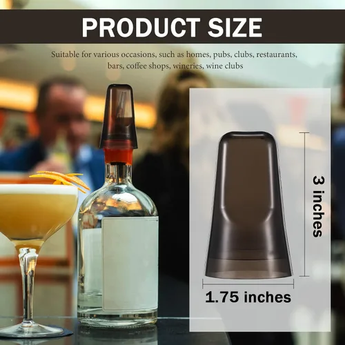 Vista 2 de Chengu 24 fundas para botellas de licor, cubiertas de boquilla para botellas, dispensador universal de vertido, tapas de boquilla de goma