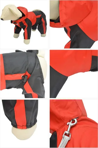 Vista 3 de Ropa para mascotas, ropa para perro, ropa para lluvia, nieve, impermeables, cuatro patas, impermeable para perros pequeños, medianos, grandes