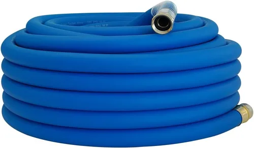 Vista 31 de WiseFlow Manguera de jardín de 3 pies x 5/8 pulgadas, manguera de goma resistente, manguera de agua con trenzado de cinco capas, accesorios macho