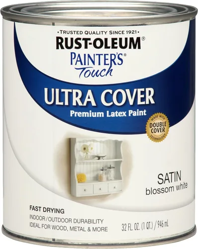 Vista 58 de Rust-Oleum 1976502 Painter's Touch - Pintura de látex, cuarto de galón, negro plano, 32 onzas líquidas, (paquete de 1)