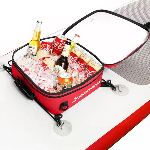 Vista 10 de MORXPLOR Bolsa térmica impermeable de PVC para paddleboard, 12 latas, enfriador aislado suave para paddleboard, camping, kayak