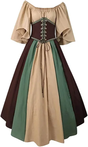 Holzkary Vestidos de noche y vestidos de noche para mujer, estilo gótico, con dobladillo plisado, talla 4-18
