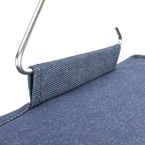 Vista 9 de Household Essentials Organizador colgante de mezcla de algodón con 3 estantes de almacenamiento, mezclilla