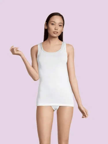 Vista 2 de Oscalito Camiseta sin mangas 100% algodón con satén con cuello redondo 16122 para mujer