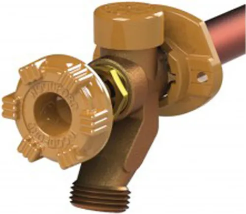 Woodford Grifo de pared modelo 17CP-10-MH 17, 10 pulgadas, entrada CP, mango de metal