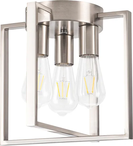 Vista 13 de Lámpara de techo de montaje empotrado, moderna, negra, para entrada, granja, porche, pasillo, cocina, dormitorio