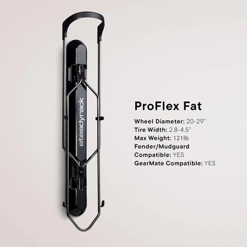 Vista 5 de Steadyrack Soporte para Bicicletas para Bicicletas de Neumáticos Anchos - El Soporte de Pared Vertical Original para Bicicletas - Se Adapta a