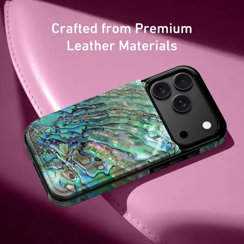 Vista 1096 de LETO para iPhone 15 Pro Funda tipo cartera - Tapa tipo folio con patada - Diseños de moda - Tarjetero - Funda protectora para mujeres y niñas - 6.1