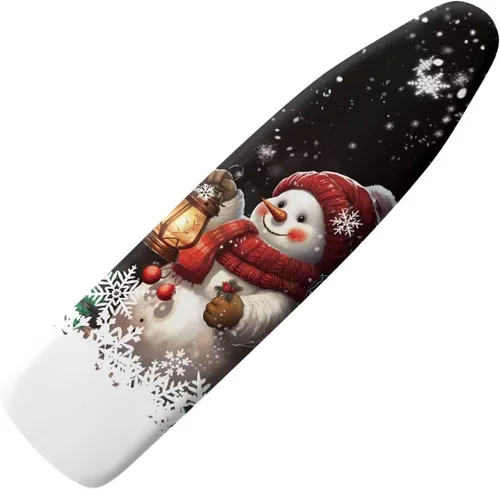 Vista 9 de Gomyblomy Cubierta antipolvo para tabla de planchar para árbol de Navidad, cubierta de tabla de planchar de Navidad con cierre de gancho y bucle