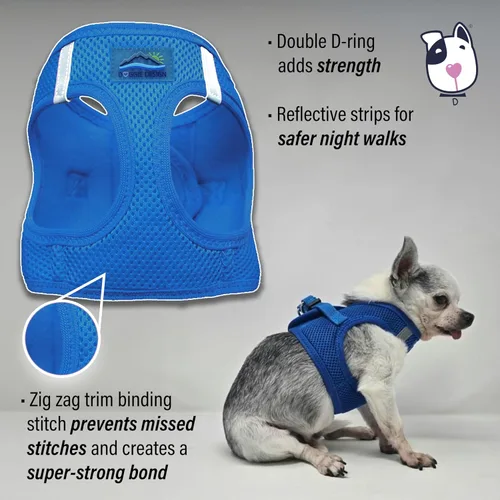 Vista 4 de Doggie Design Arnés para perro – Arnés para perro sin estrangulamiento, chaleco para perro, malla de poliéster, arnés para mascotas, diseño simple