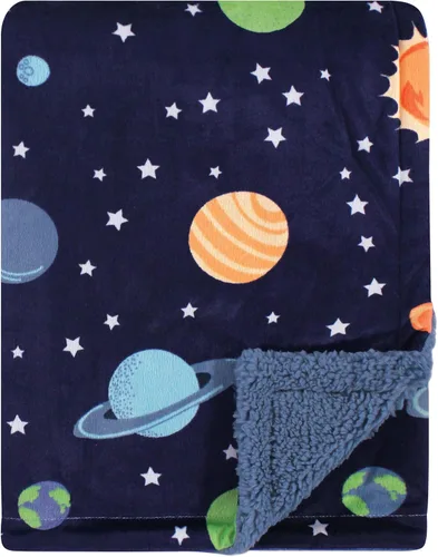 Vista 27 de Hudson Baby Manta unisex de felpa de visón y sherpa para bebé, abstracta, talla única