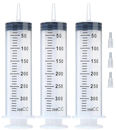 Vista 9 de Paquete de 3 jeringas de 0.7 fl oz con tapa, jeringas de plástico empaquetadas individualmente para laboratorios, medición de líquidos, alimentación