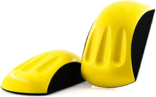 Vista 5 de Bloques de lijado a mano redondos y en forma de ratón para discos de gancho y bucle de 6 pulgadas, ideal para carpintería, restauración de muebles