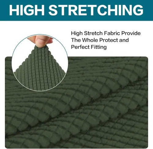 Vista 129 de Turquoize Fundas para sofá lavables de 2 piezas, fundas para sofá de 3 cojines, fundas elásticas para sofá con parte inferior elástica, tela