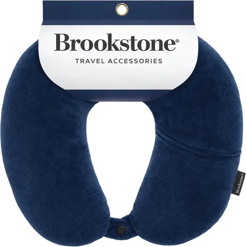 Vista 10 de Brookstone Almohada de viaje suave con bolsillo para el teléfono Negro