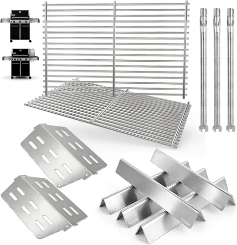 Vista 11 de Kit de piezas para parrilla Weber Genesis 300 Serie 310 para Genesis E310 E330 S310 E320 S330 EP310 S310 S320 EP330, Kit de barras aromatizadoras