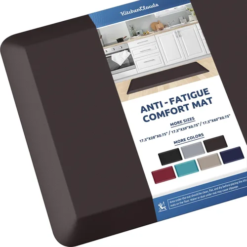 Vista 59 de KitchenClouds Alfombra de Cocina Acolchada Anti Fatiga 17.3"x28" Impermeable, Antideslizante, Alfombras de Pie y Comodidad para Escritorio/Piso